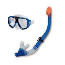 SNORKEL VE MASKE SET MAVİ RENK