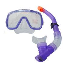 SNORKEL VE MASKE SET MAVİ RENK